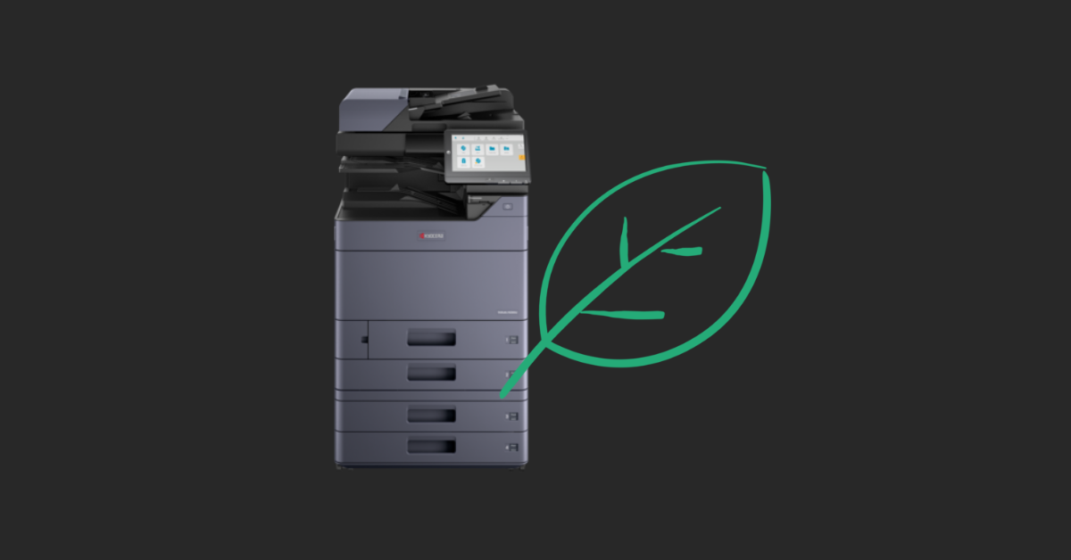 kyocera printer with leaf image