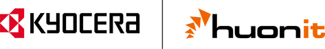 Kyocera and Huon IT logo next to each other