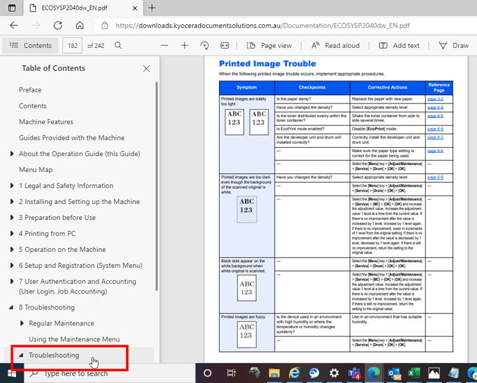 Fix quality issues: select troubleshooting