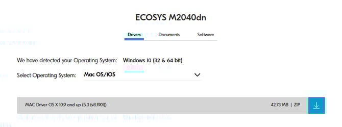 Mac OS driver download