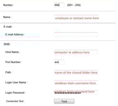 Enter details