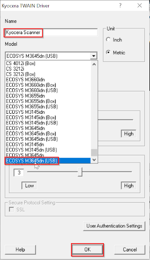 Select USB option