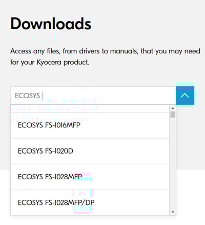 solve-fax-issues-device drop-down-list