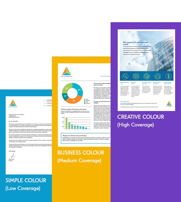 Reduce your printing costs with our Tiered Colour System