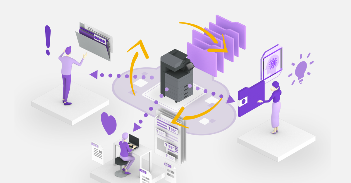 Illustration of Kyocera's Cloud Capture Technology