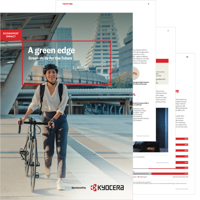 A Green Edge: Green skills for the future page spread