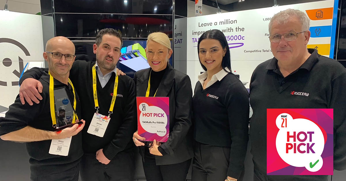 Kyocera has been awarded Print21's Hot Pick at PacPrint 2022